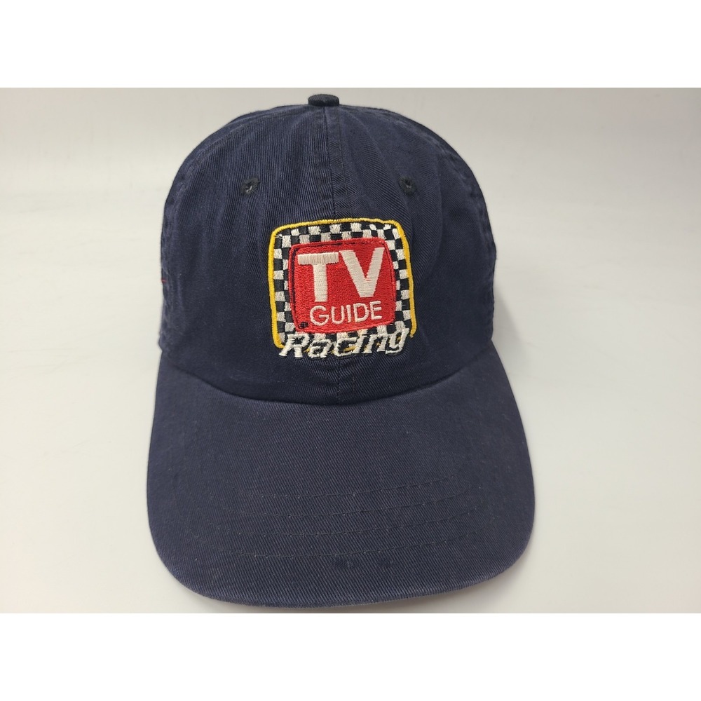 Vintage Kevin Lepage TV‎ Guide Racing Strapback Adjustable Hat Cap NASCAR Blue